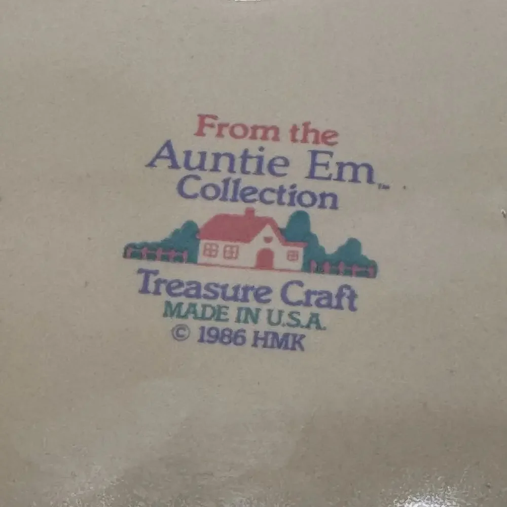 1986 Treasure Craft, Aunti Em Collection, Heart Trivet, Wall/Tabletop Decor